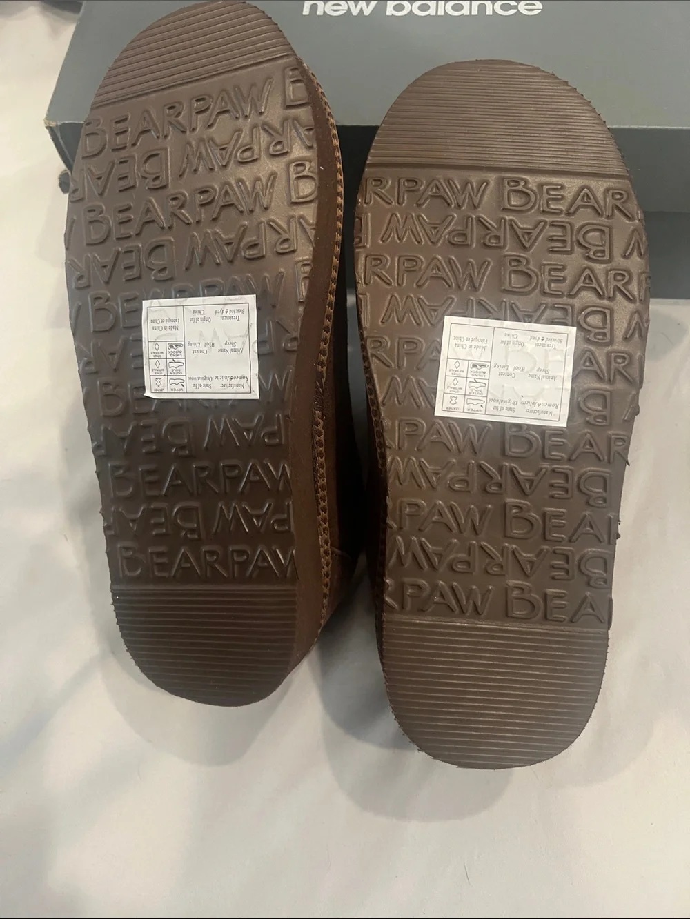 BearPaw Girls Brown Suede Slip-On Moccasin Loafers